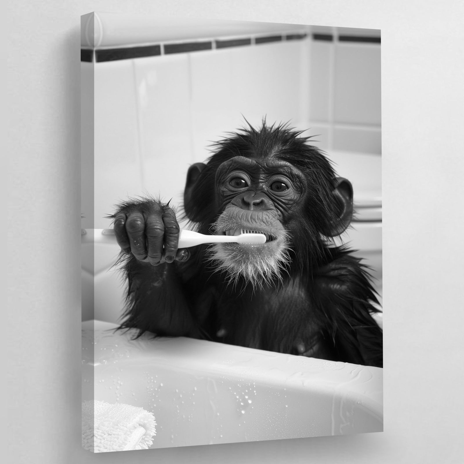 Tableau Bébé Singe Salle De Bain - The Art Avenue