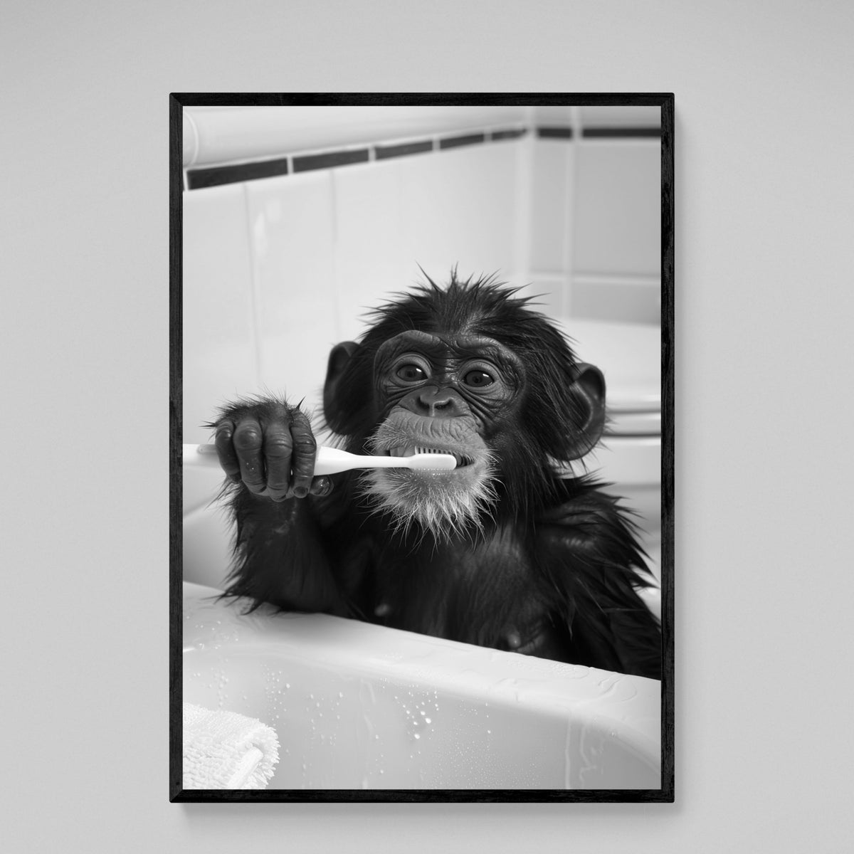 Tableau Bébé Singe Salle De Bain - The Art Avenue