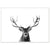 Tableau Cerf Noir et Blanc - The Art Avenue
