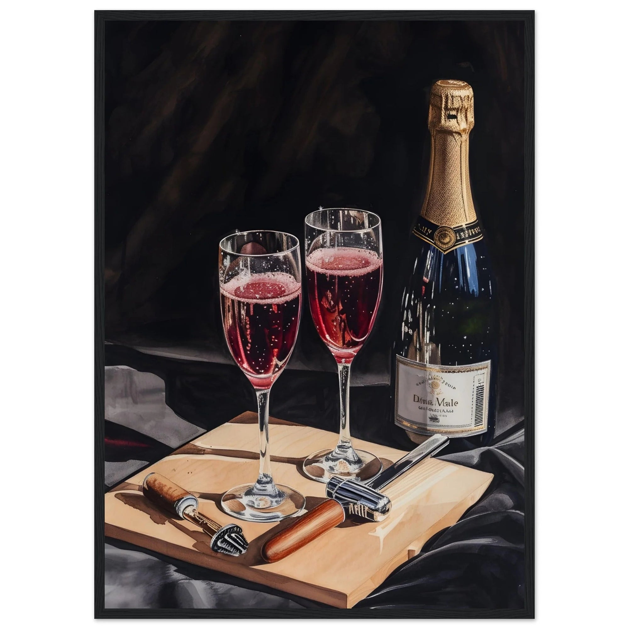 Tableau Champagne Cuisine - The Art Avenue