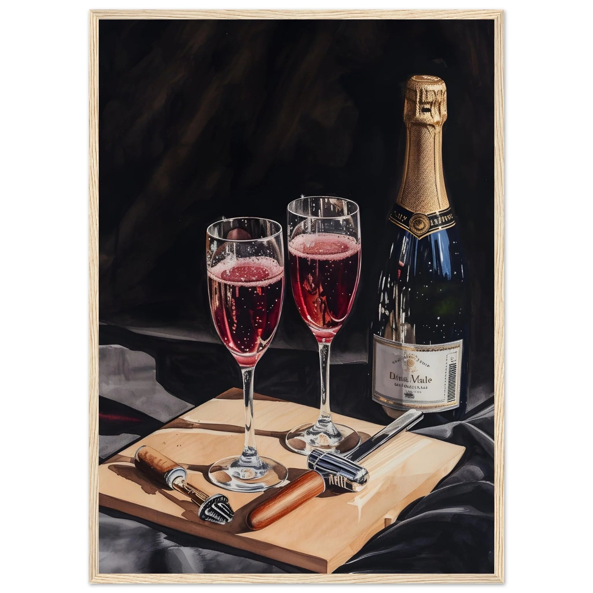 Tableau Champagne Cuisine - The Art Avenue