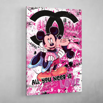 Tableau Chanel Mickey Minnie - The Art Avenue