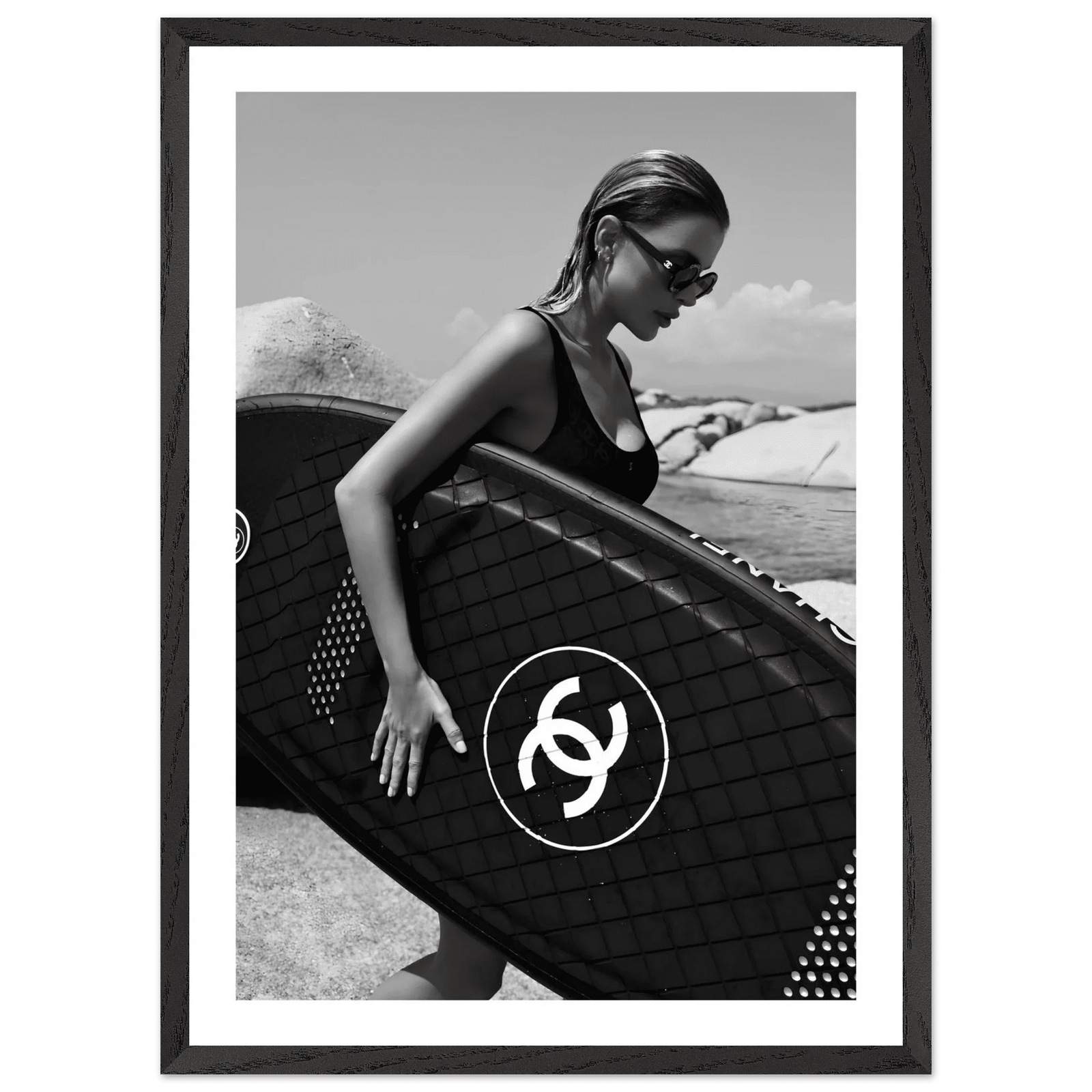 Tableau Chanel Noir et Blanc Surf - The Art Avenue