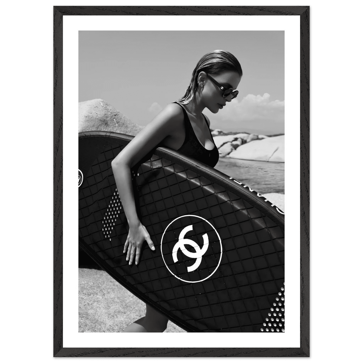 Tableau Chanel Noir et Blanc Surf - The Art Avenue
