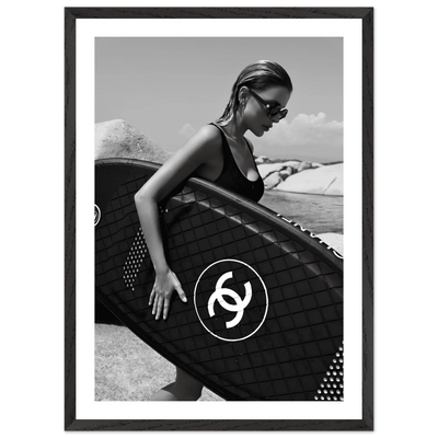 Tableau Chanel Noir et Blanc Surf - The Art Avenue