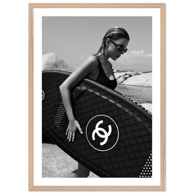 Tableau Chanel Noir et Blanc Surf - The Art Avenue
