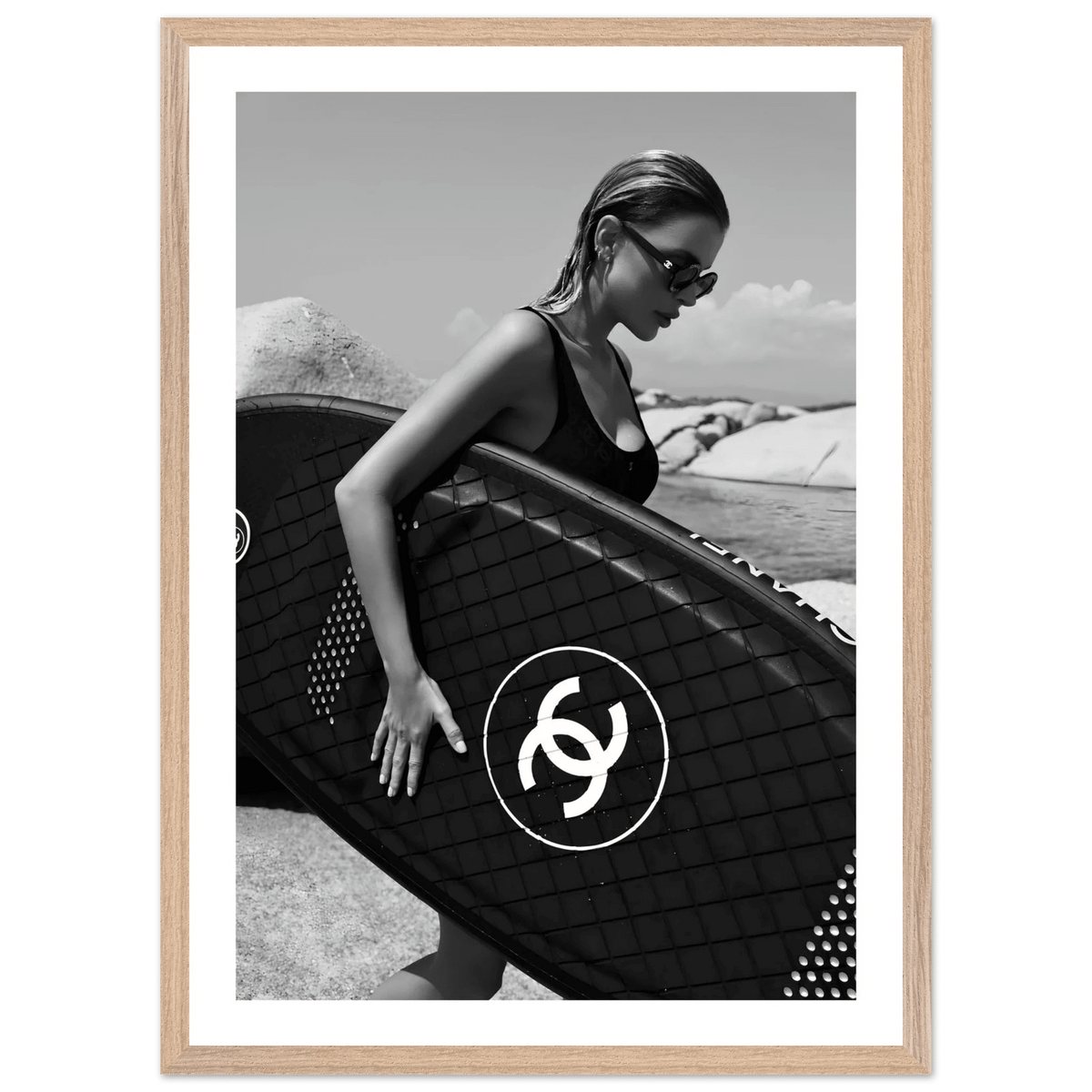 Tableau Chanel Noir et Blanc Surf - The Art Avenue
