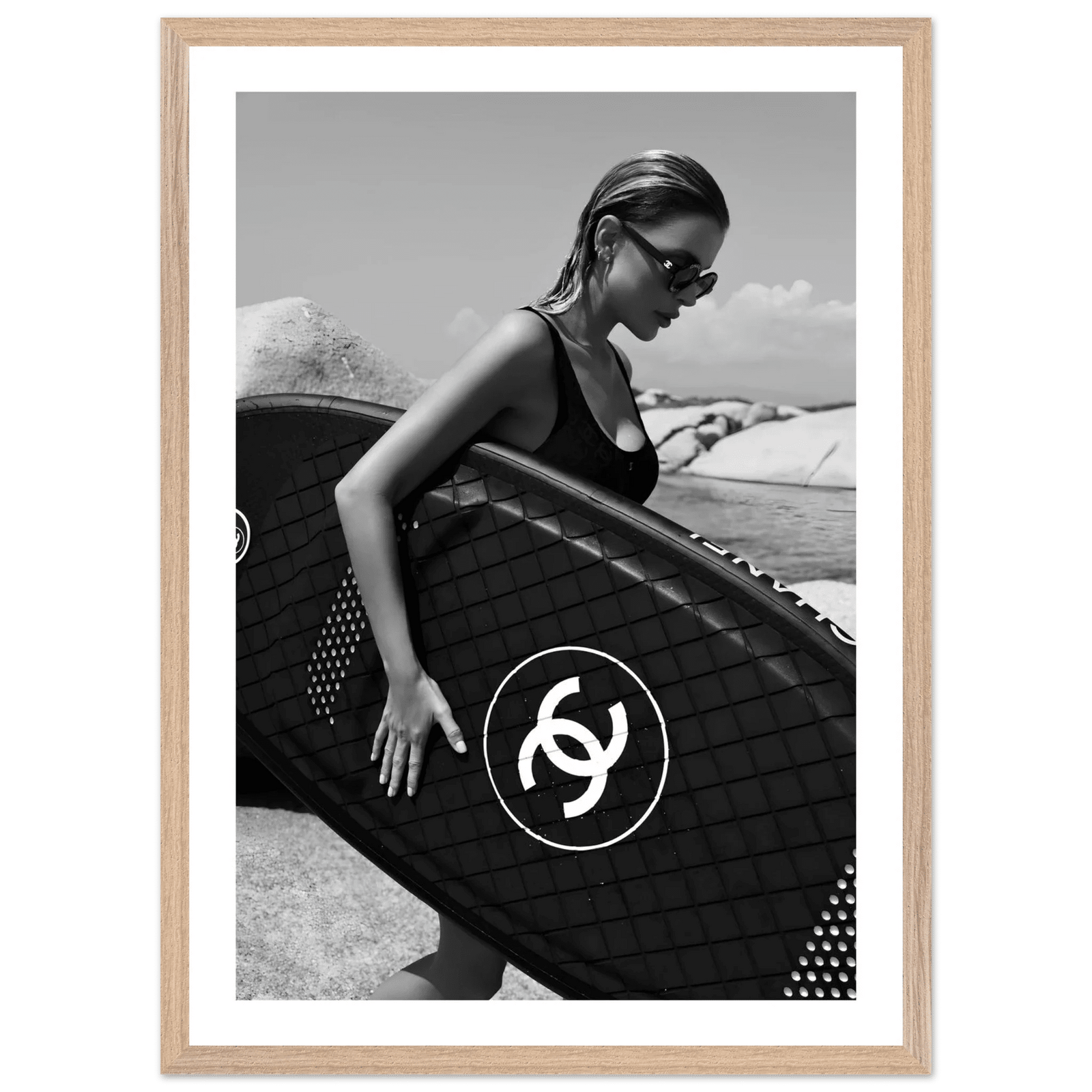 Tableau Chanel Noir et Blanc Surf - The Art Avenue