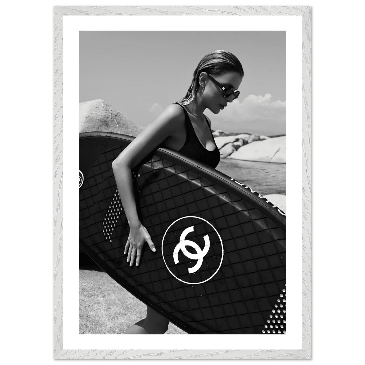 Tableau Chanel Noir et Blanc Surf - The Art Avenue