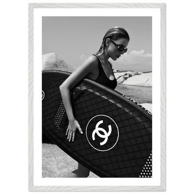 Tableau Chanel Noir et Blanc Surf - The Art Avenue