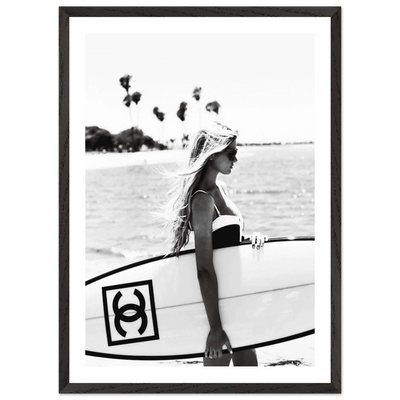Tableau Chanel Noir et Blanc Surfeuse - The Art Avenue