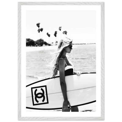 Tableau Chanel Noir et Blanc Surfeuse - The Art Avenue