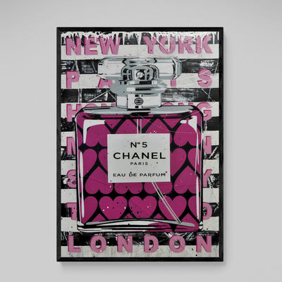 Tableau Chanel Parfum Cœur Pop Art - The Art Avenue