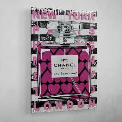 Tableau Chanel Parfum Cœur Pop Art - The Art Avenue