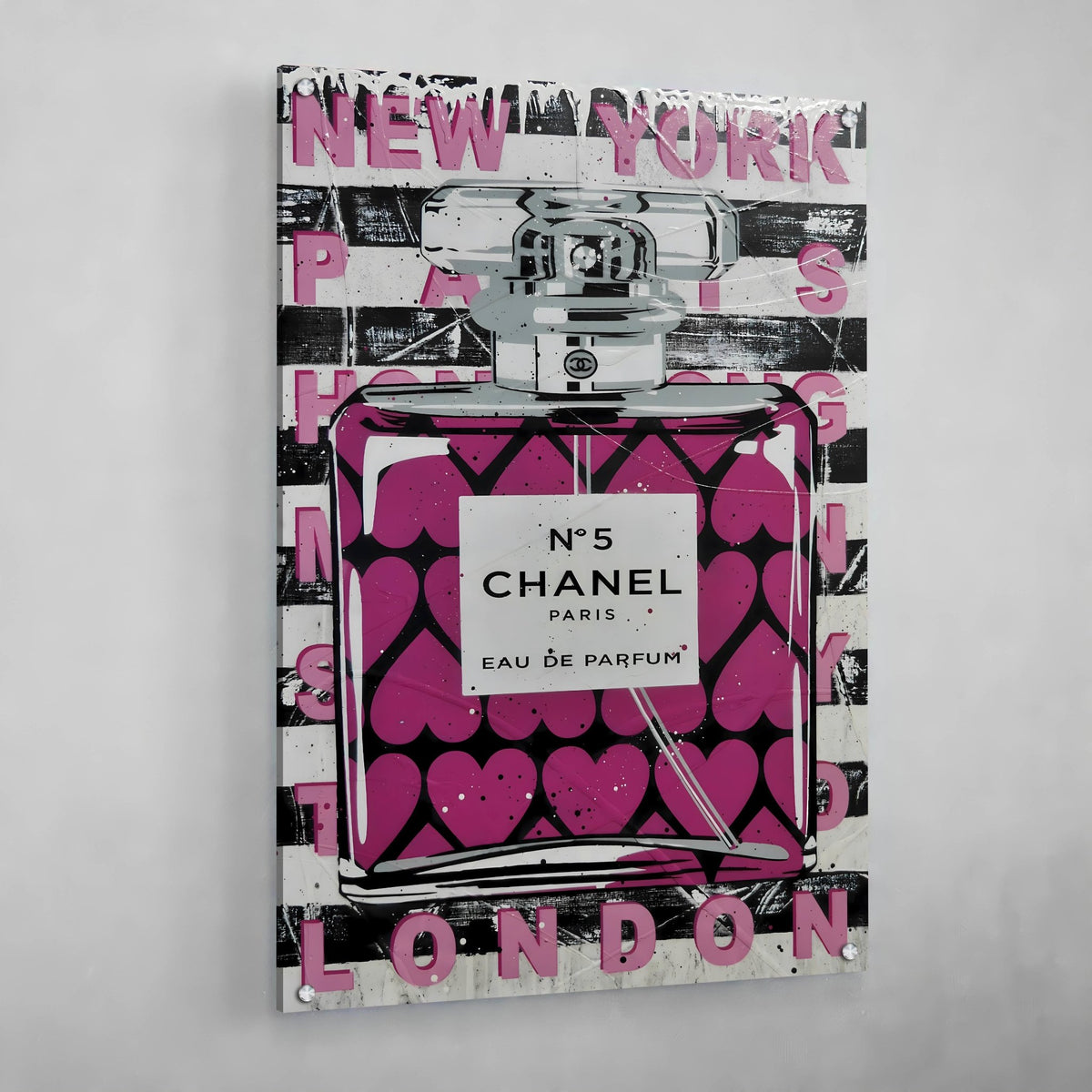 Tableau Chanel Parfum Cœur Pop Art - The Art Avenue