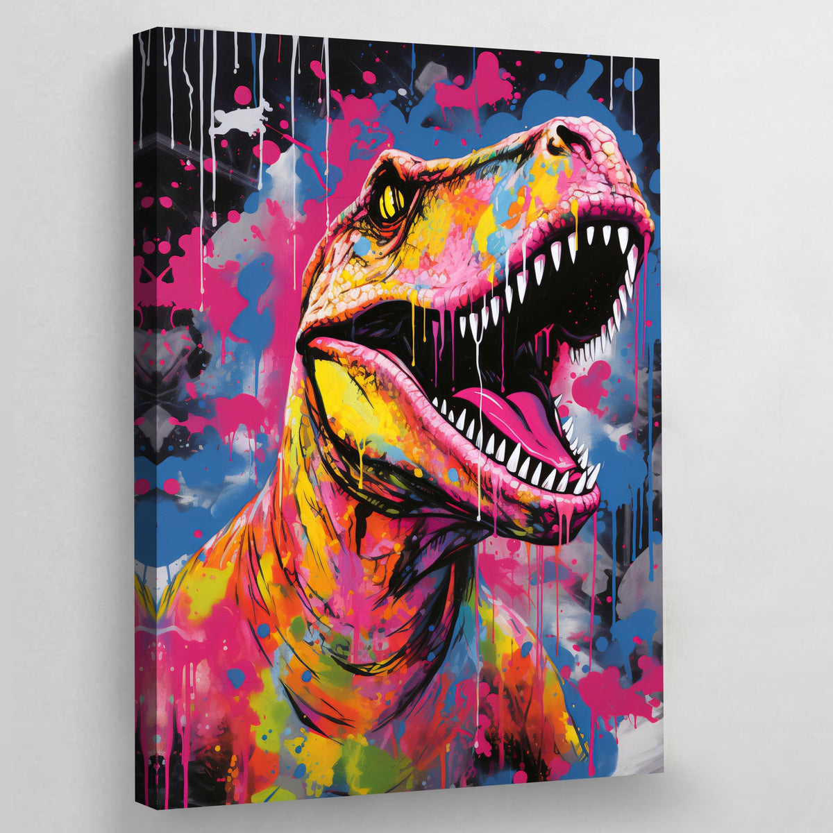 Tableau Coloré Dinosaure - The Art Avenue