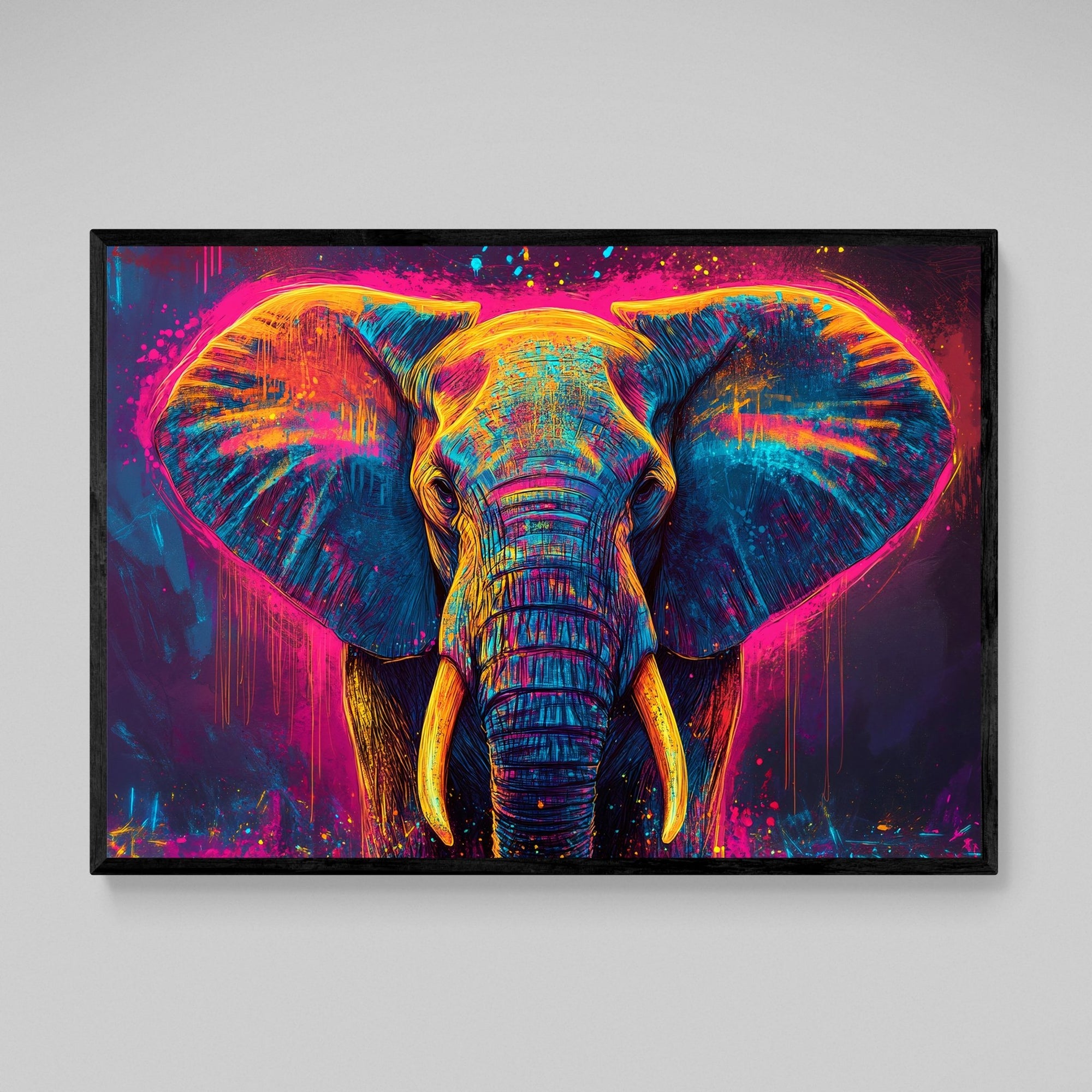 Tableau Coloré Éléphant Moderne - The Art Avenue