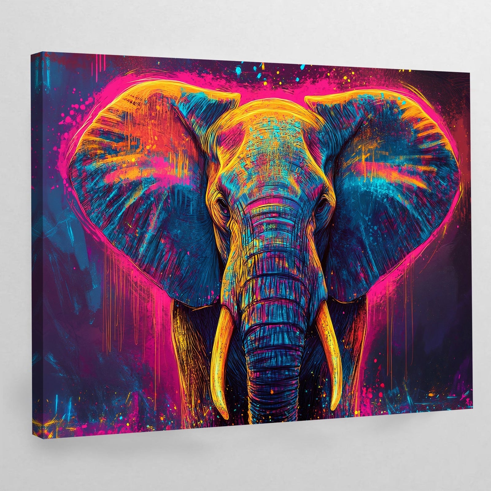Tableau Coloré Éléphant Moderne - The Art Avenue