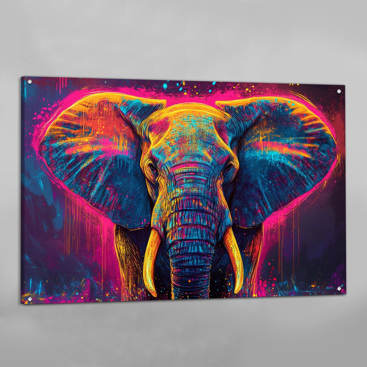 Tableau Coloré Éléphant Moderne - The Art Avenue