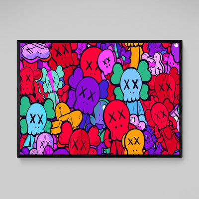 Tableau Coloré Kaws - The Art Avenue
