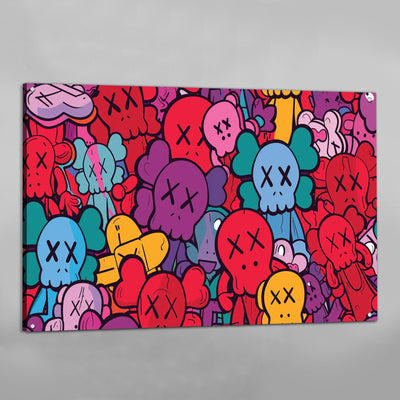 Tableau Coloré Kaws - The Art Avenue