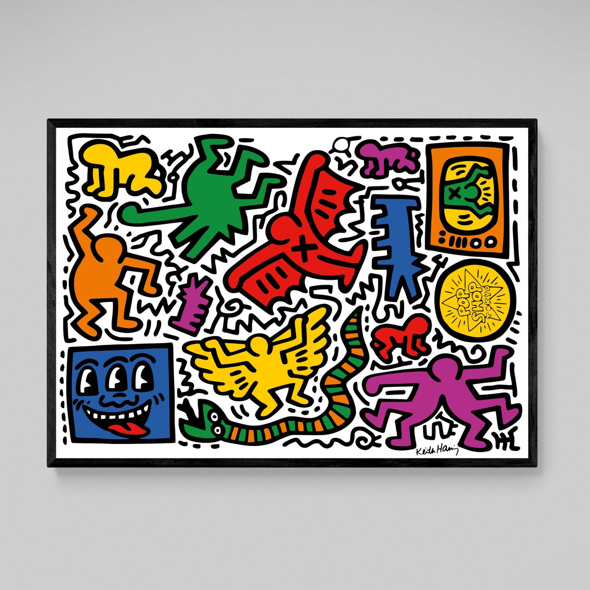 Tableau Coloré Keith Haring - The Art Avenue