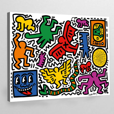 Tableau Coloré Keith Haring - The Art Avenue