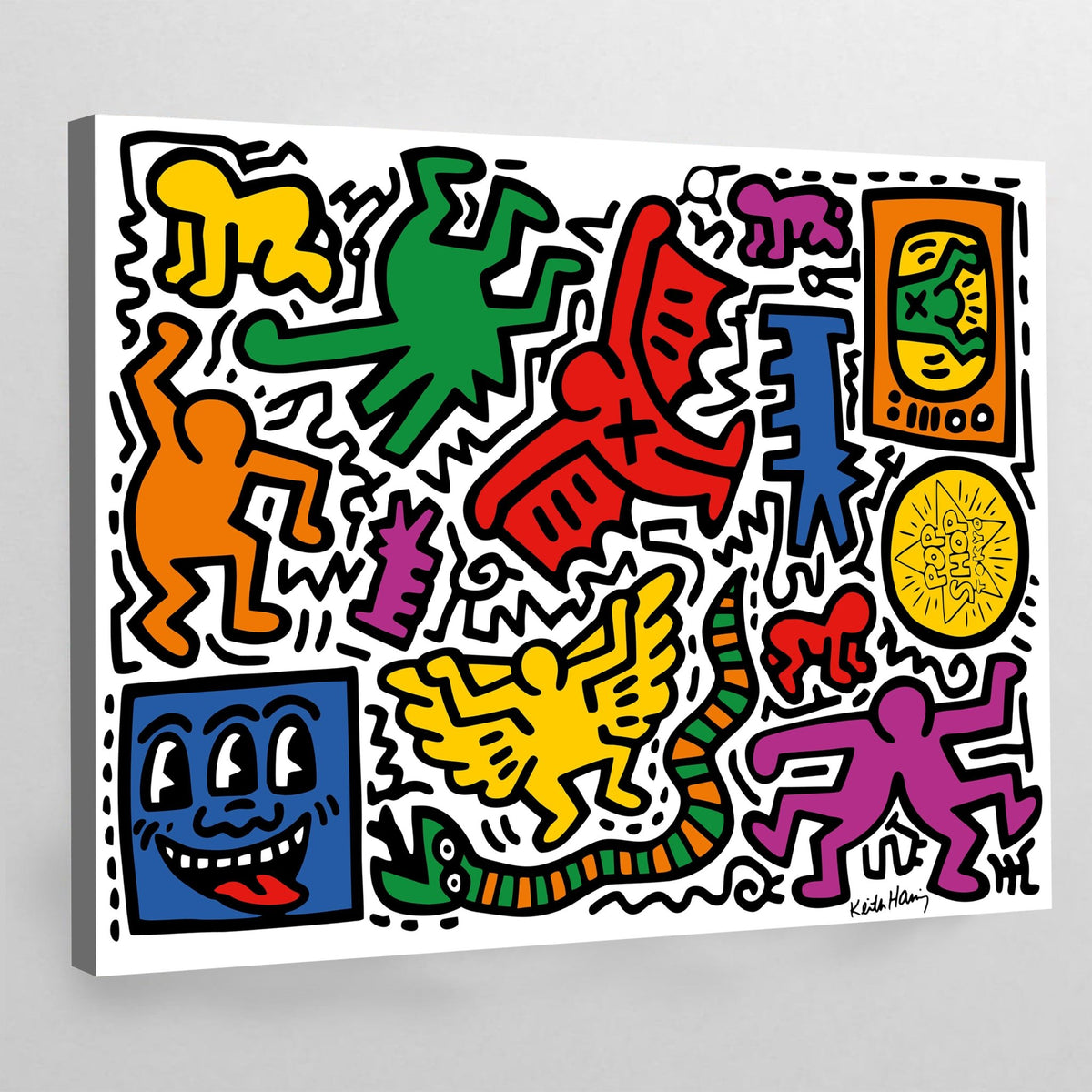 Tableau Coloré Keith Haring - The Art Avenue