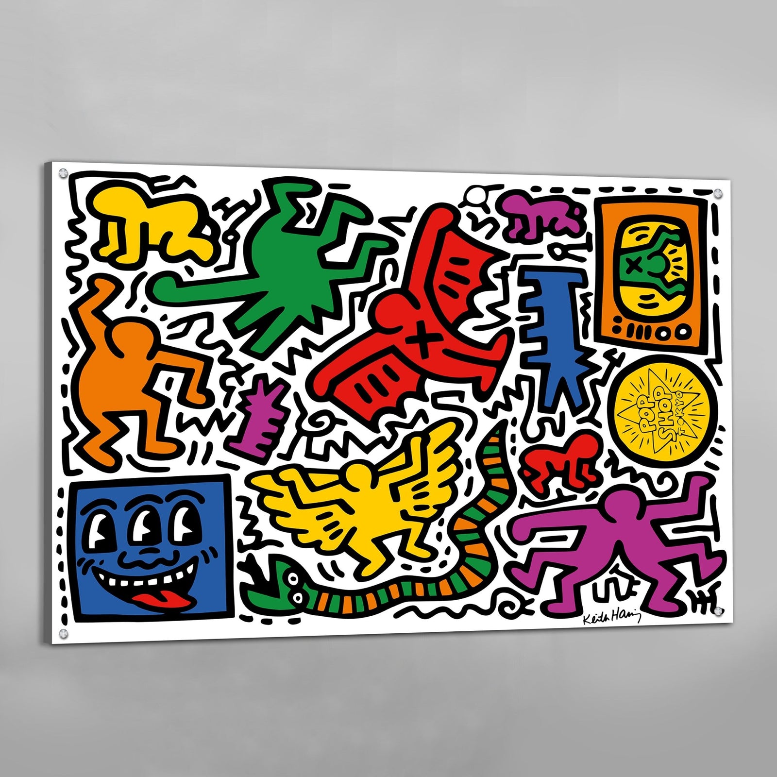 Tableau Coloré Keith Haring - The Art Avenue