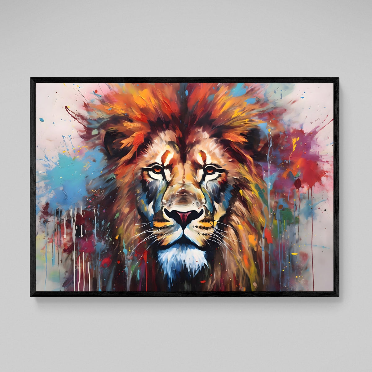 Tableau Coloré Lion - The Art Avenue