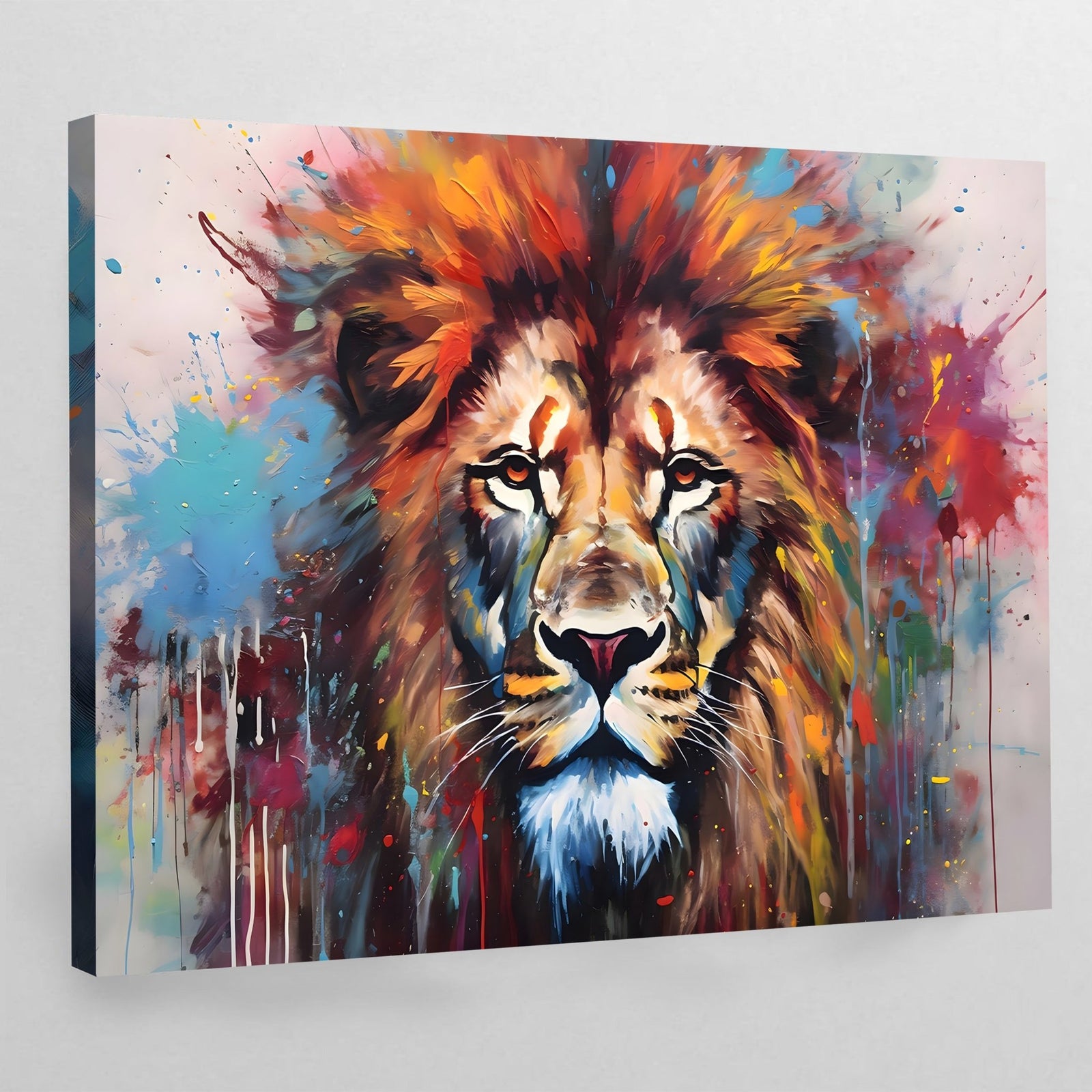 Tableau Coloré Lion - The Art Avenue