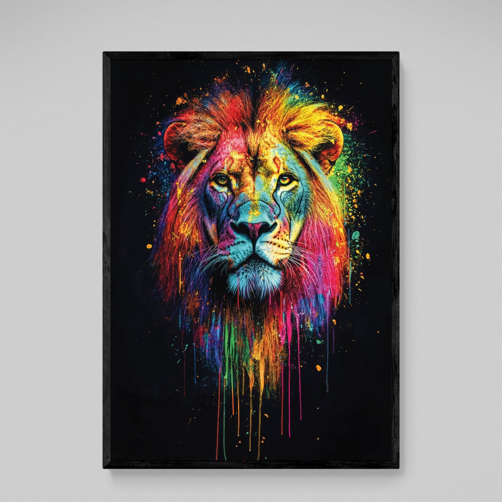 Tableau Coloré Lion Pop Art - The Art Avenue
