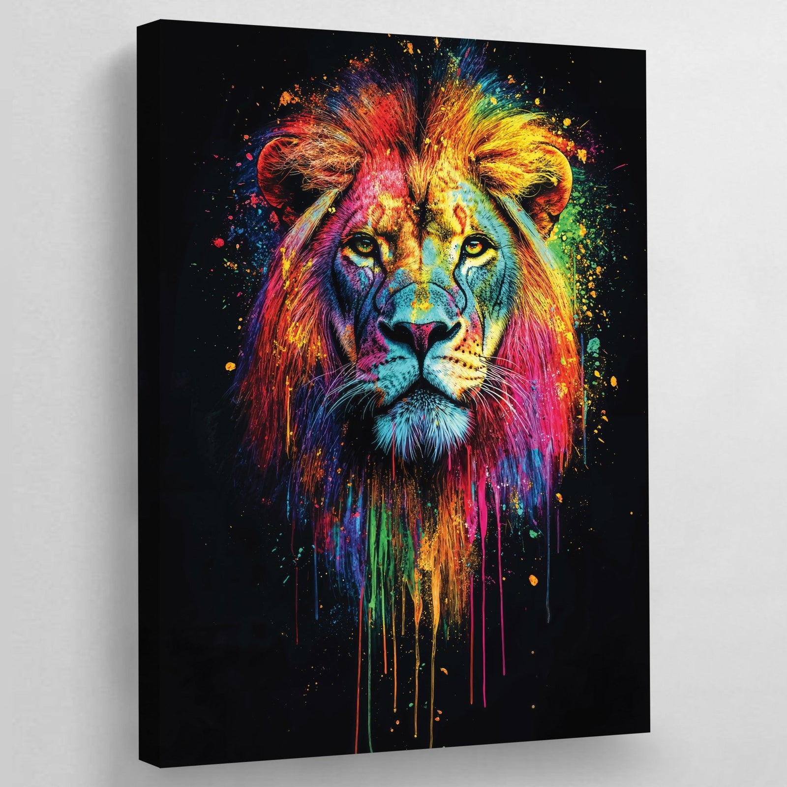 Tableau Coloré Lion Pop Art - The Art Avenue