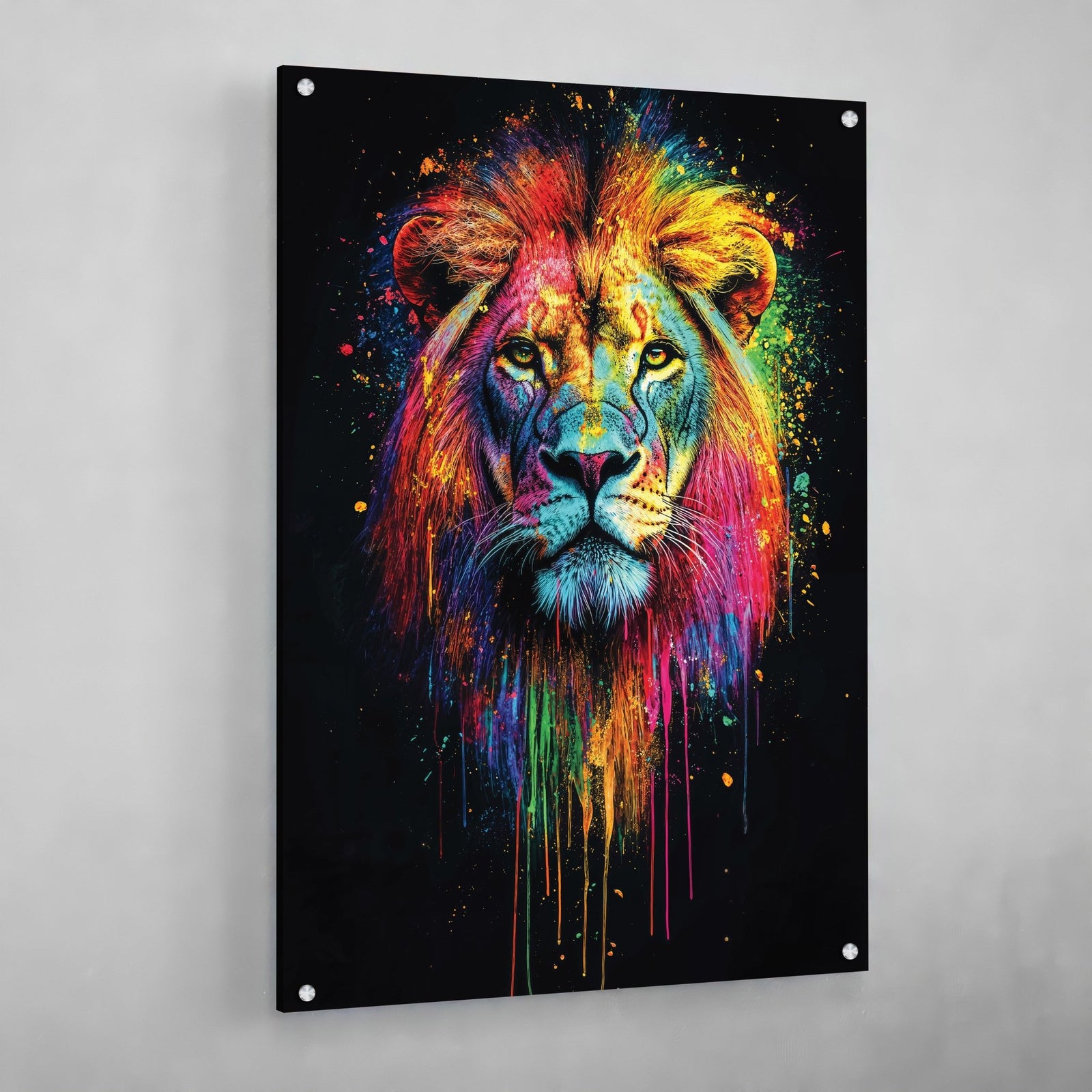 Tableau Coloré Lion Pop Art - The Art Avenue