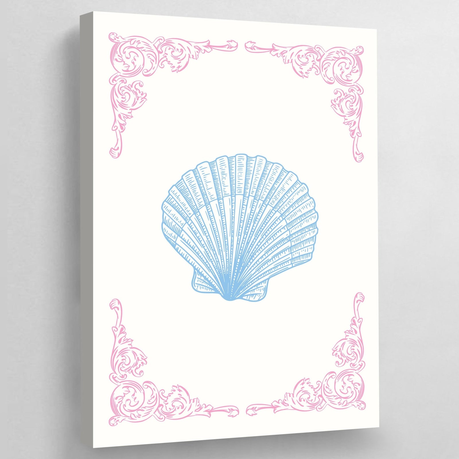 Tableau Coquillage Bleu et Rose - The Art Avenue