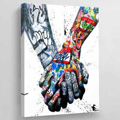Tableau Couple Graffiti - The Art Avenue