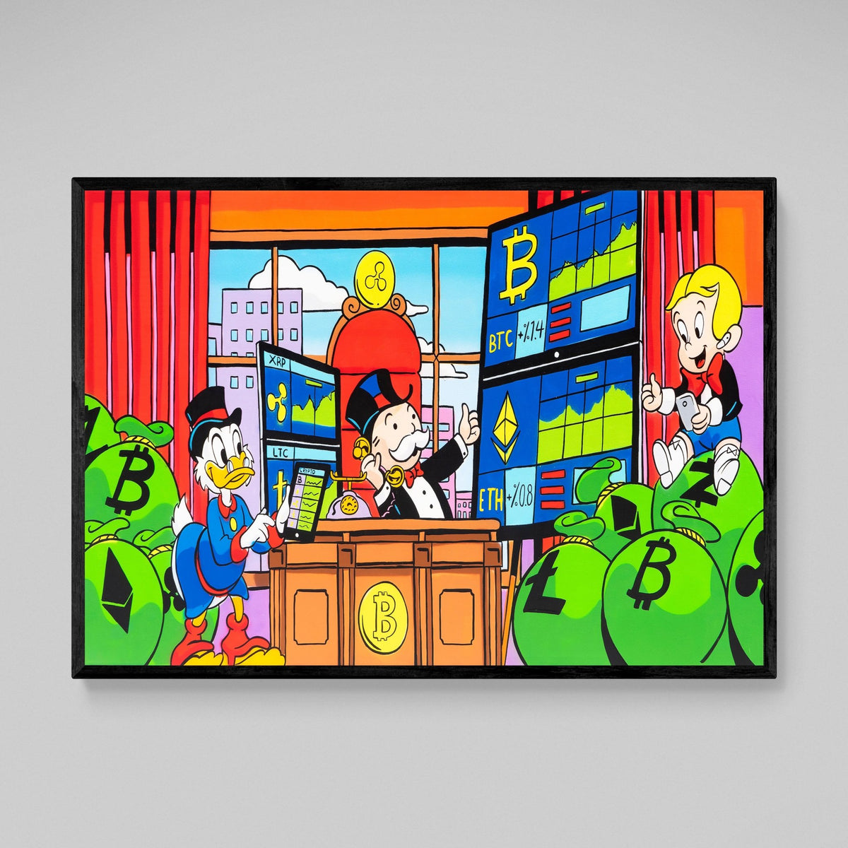 Tableau Crypto Monopoly Moderne - The Art Avenue