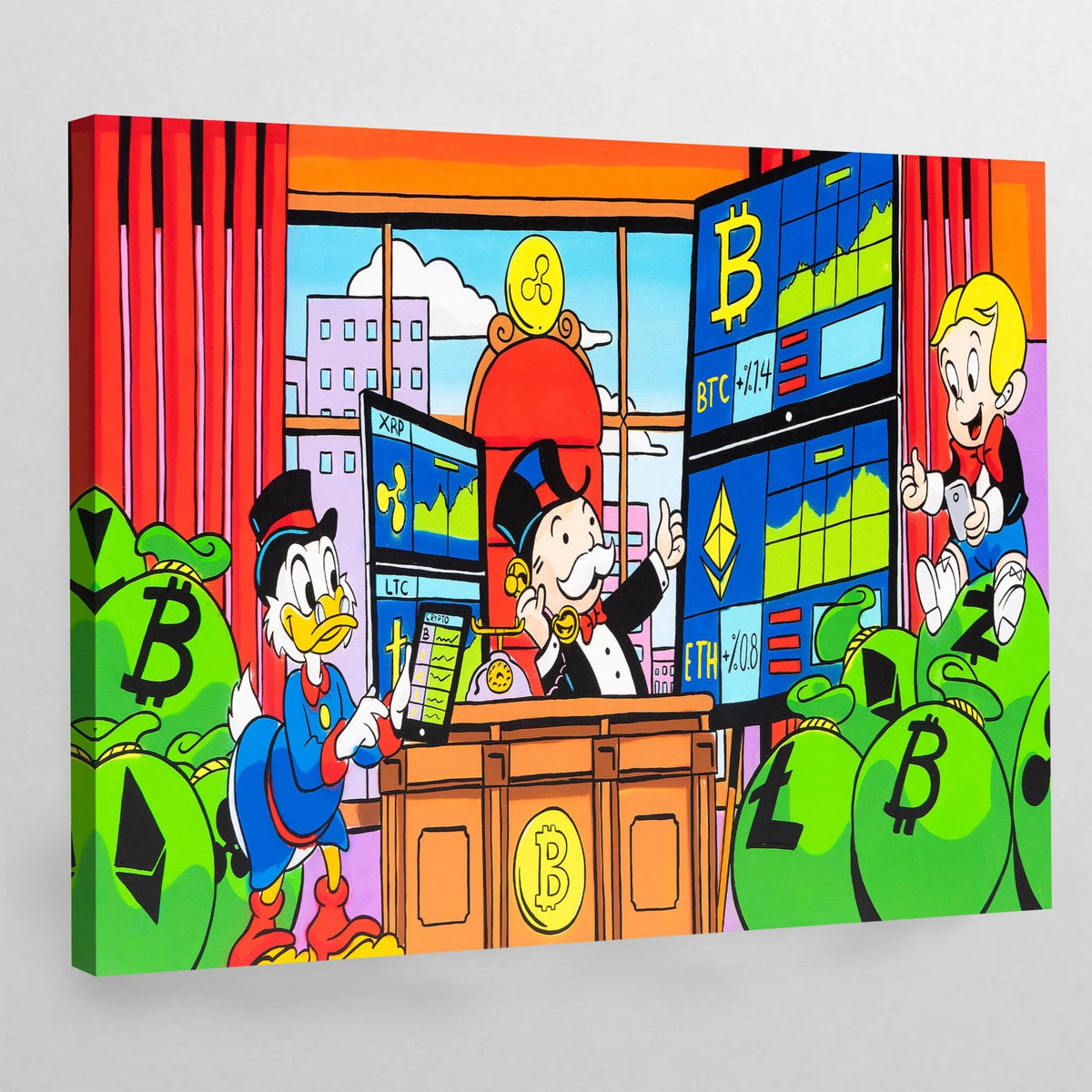 Tableau Crypto Monopoly Moderne - The Art Avenue