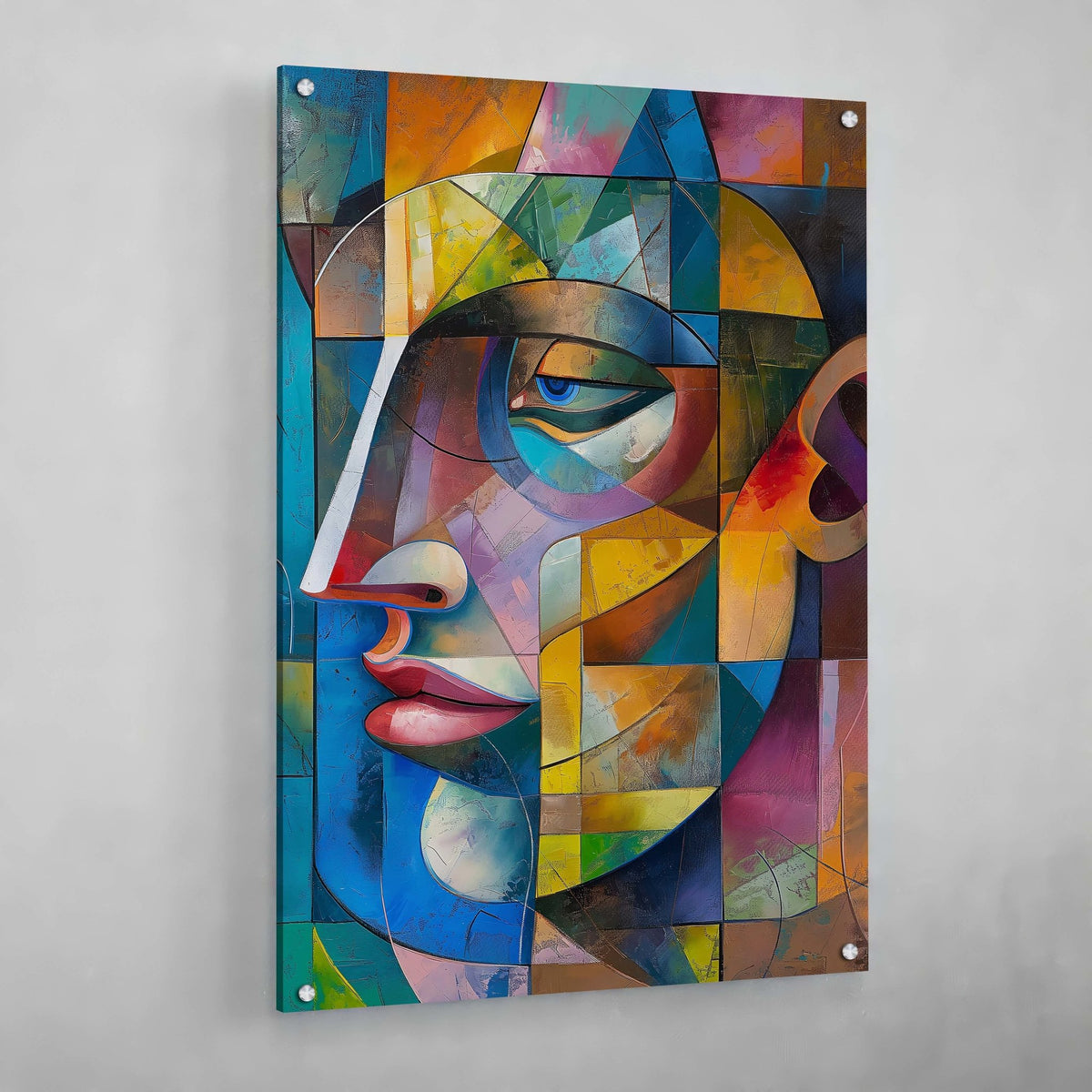 Tableau Cubisme Portrait Coloré - The Art Avenue