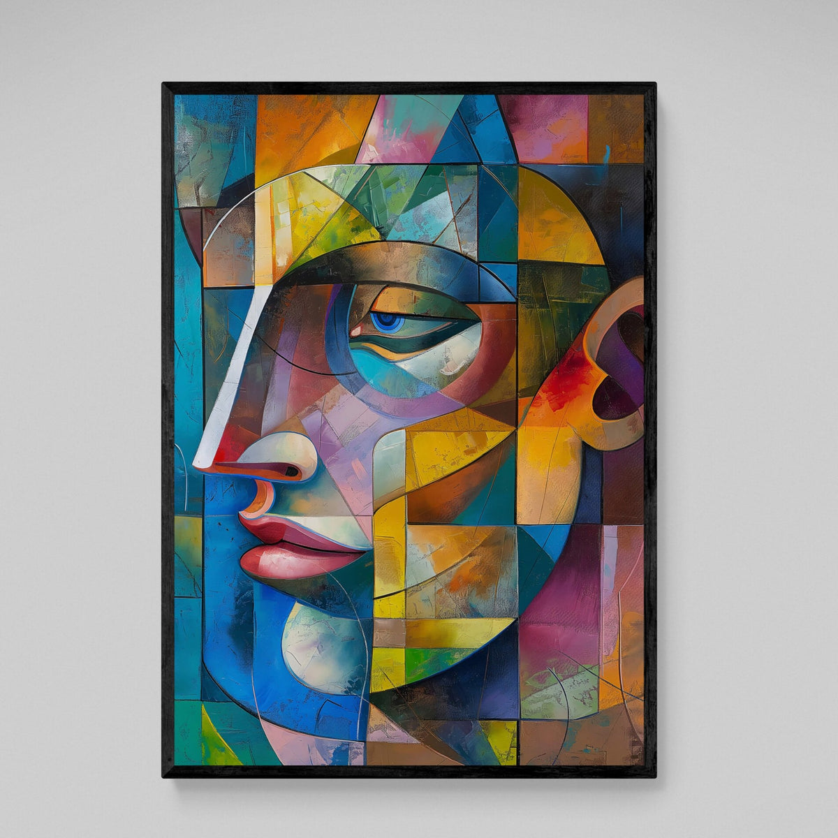 Tableau Cubisme Portrait Coloré - The Art Avenue