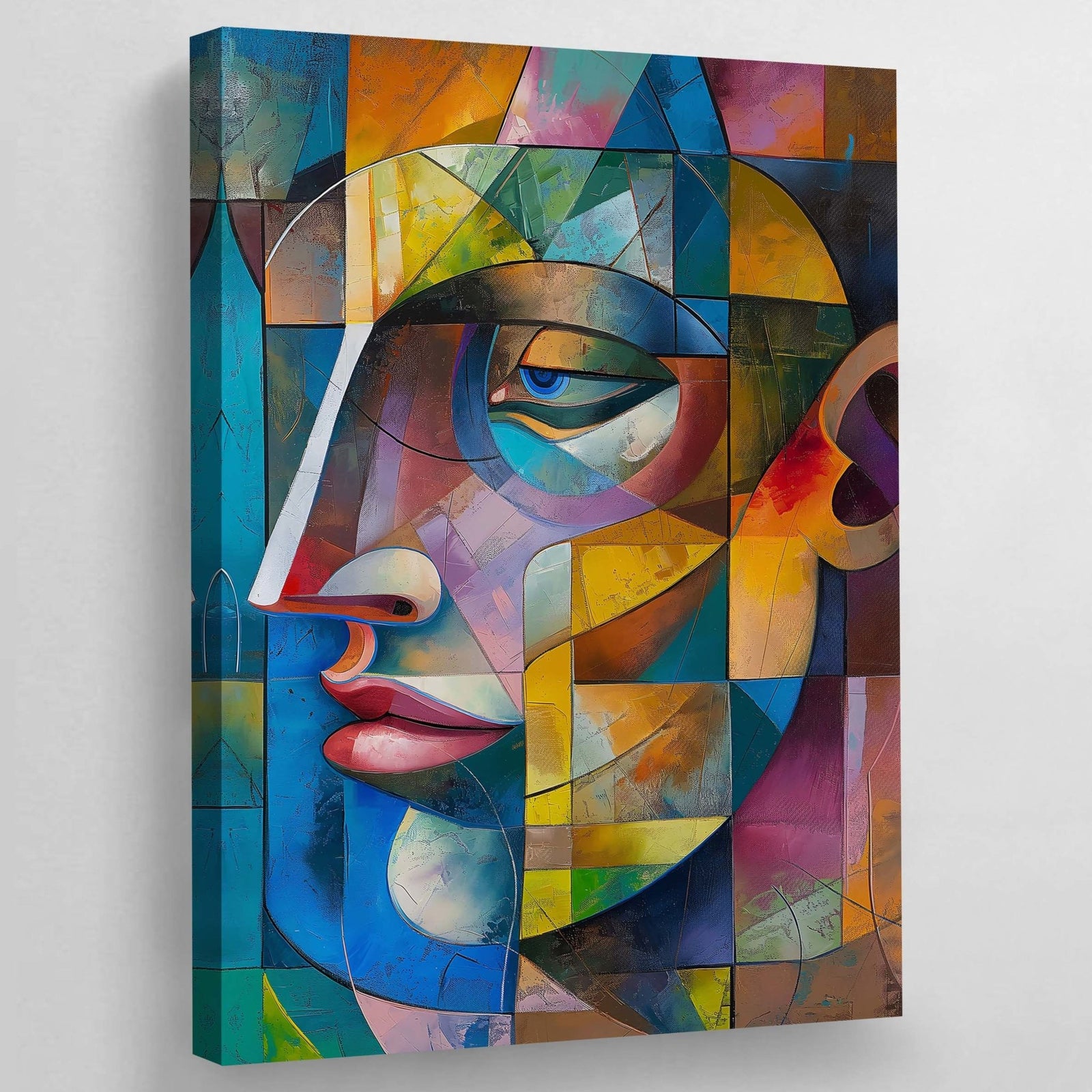 Tableau Cubisme Portrait Coloré - The Art Avenue