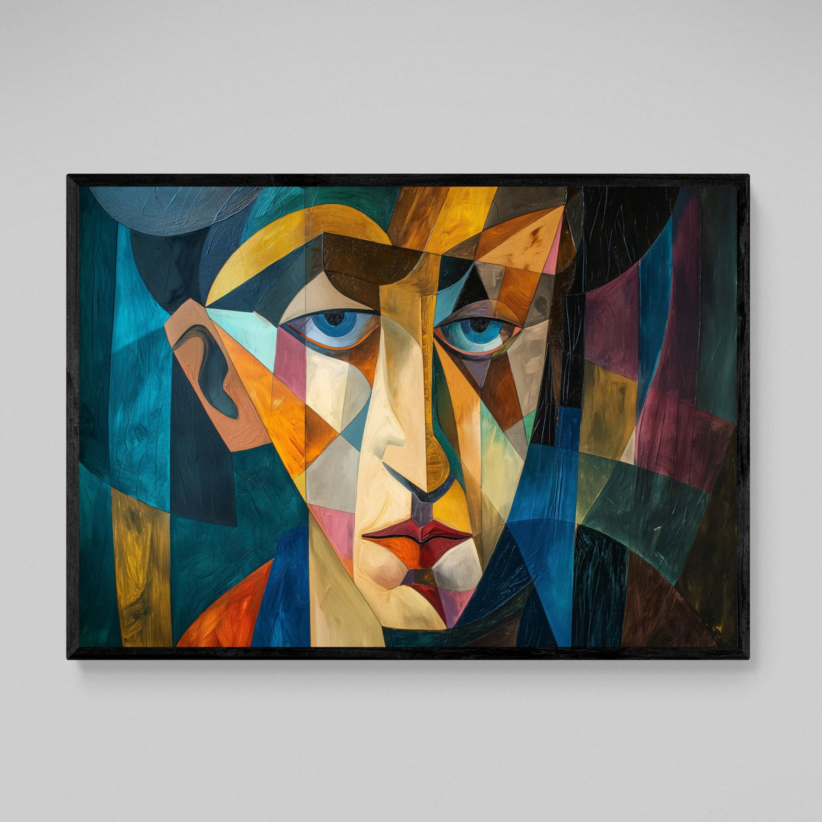 Tableau Cubisme Visage Géométrique - The Art Avenue