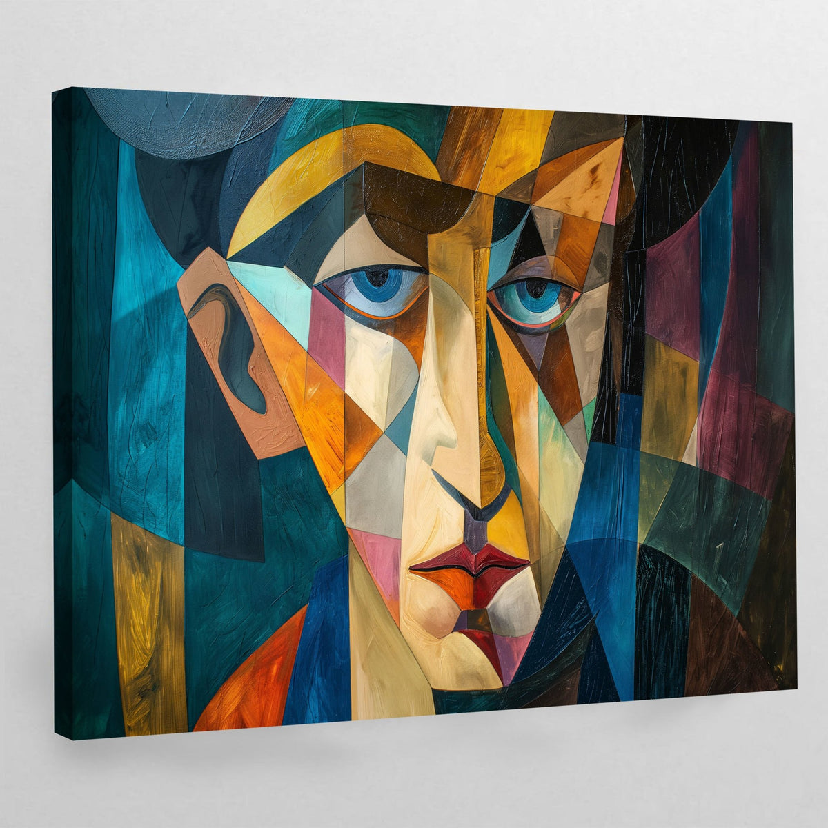 Tableau Cubisme Visage Géométrique - The Art Avenue
