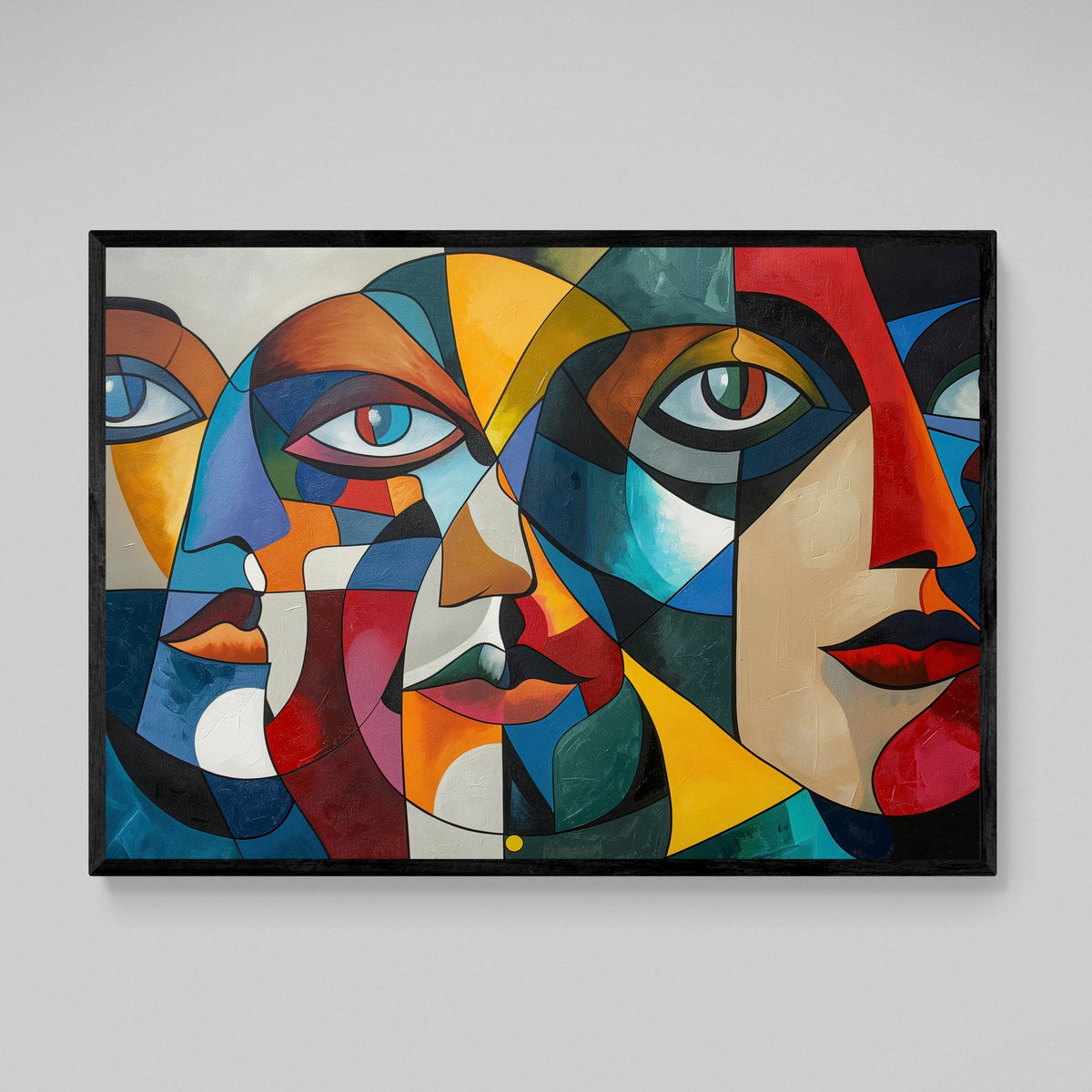 Tableau Cubisme Visages Abstraits Colorés - The Art Avenue