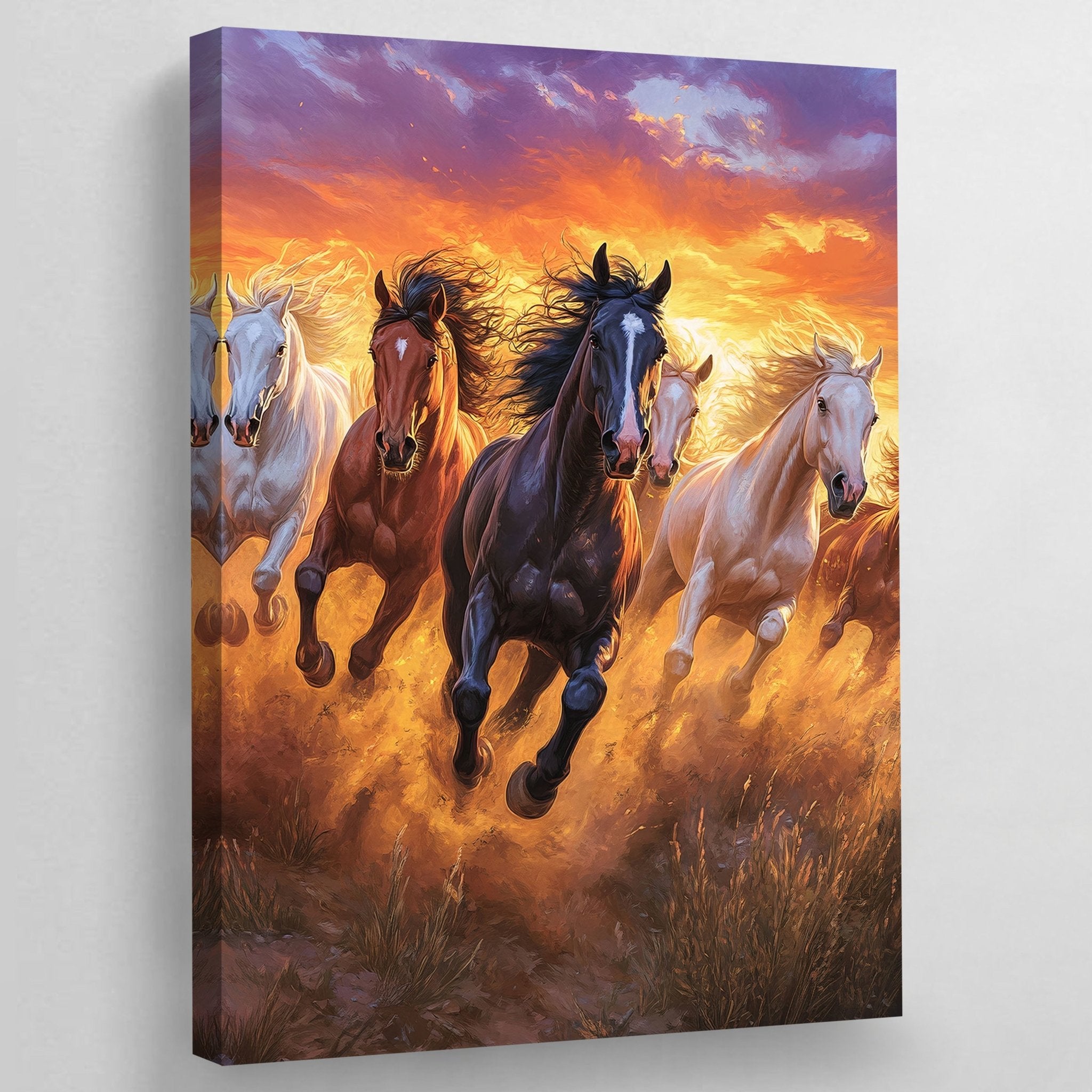 Ravensburger CreArt – Kit Peinture Par Numéros Cheval De Nuit Avec Peinture Phosphorescente – Dès 7 Ans – Mini Format 8x12 Cm
