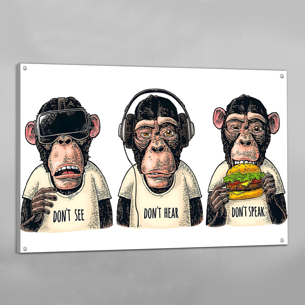 Tableau Des 3 Singes - The Art Avenue