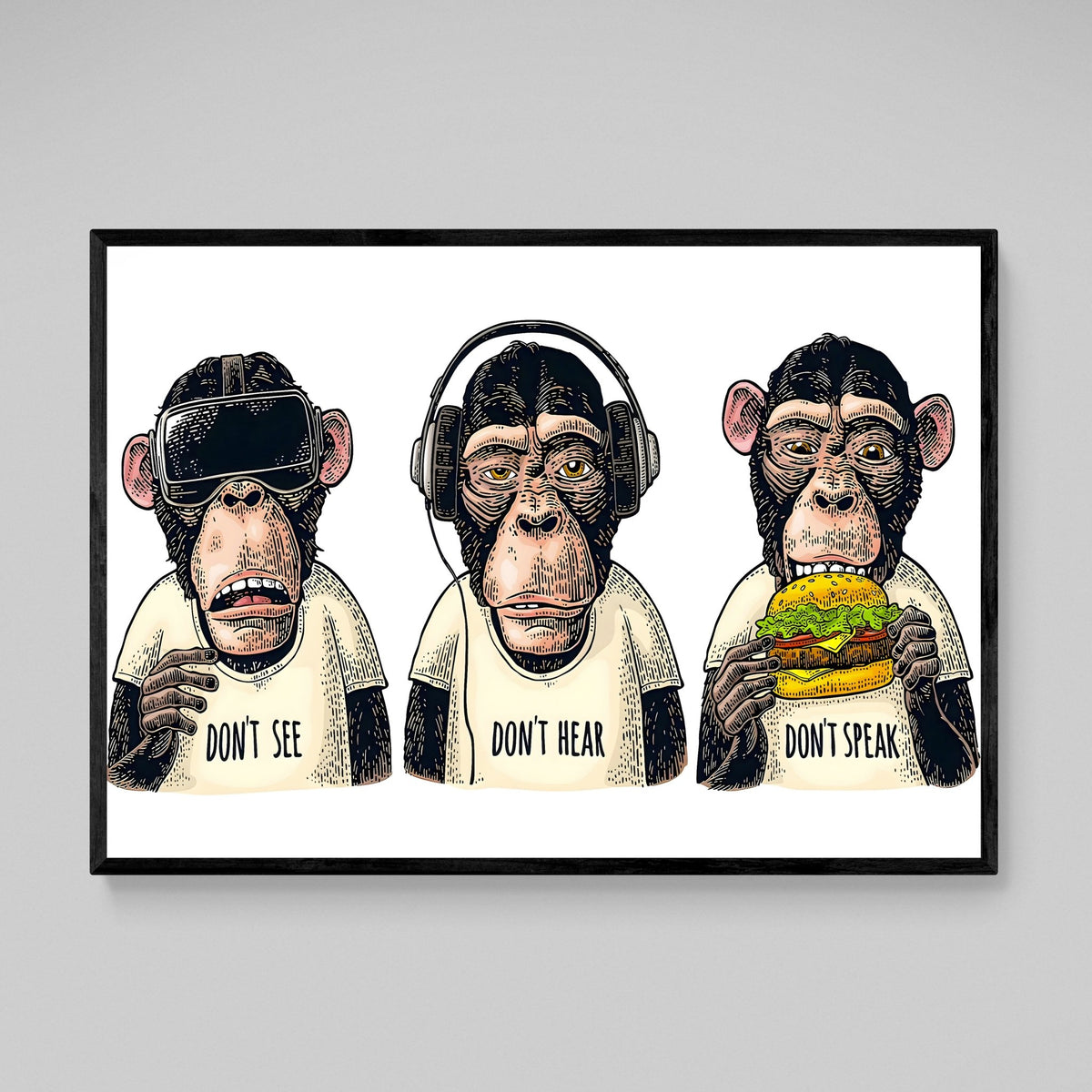 Tableau Des 3 Singes - The Art Avenue