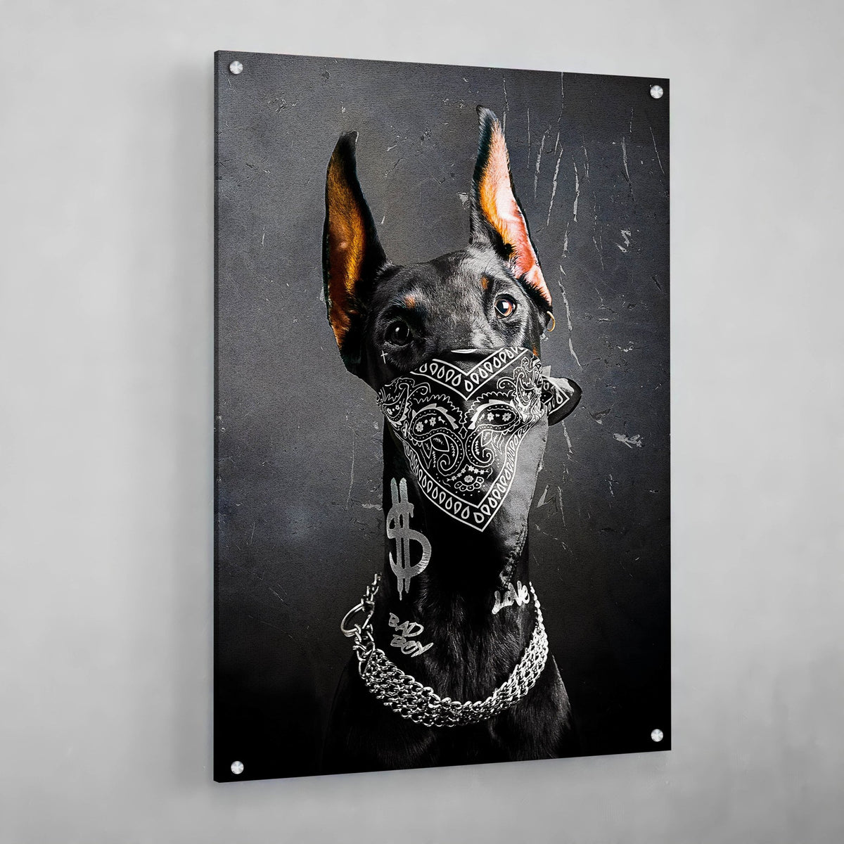 Tableau Dobermann Gangster - The Art Avenue