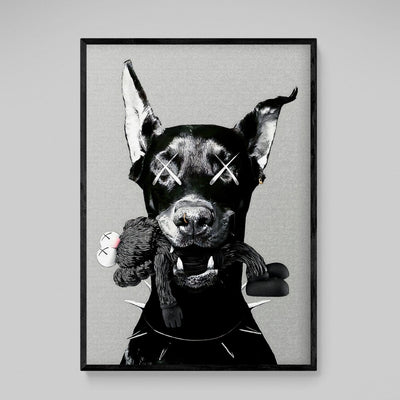 Tableau Dobermann Kaws - The Art Avenue