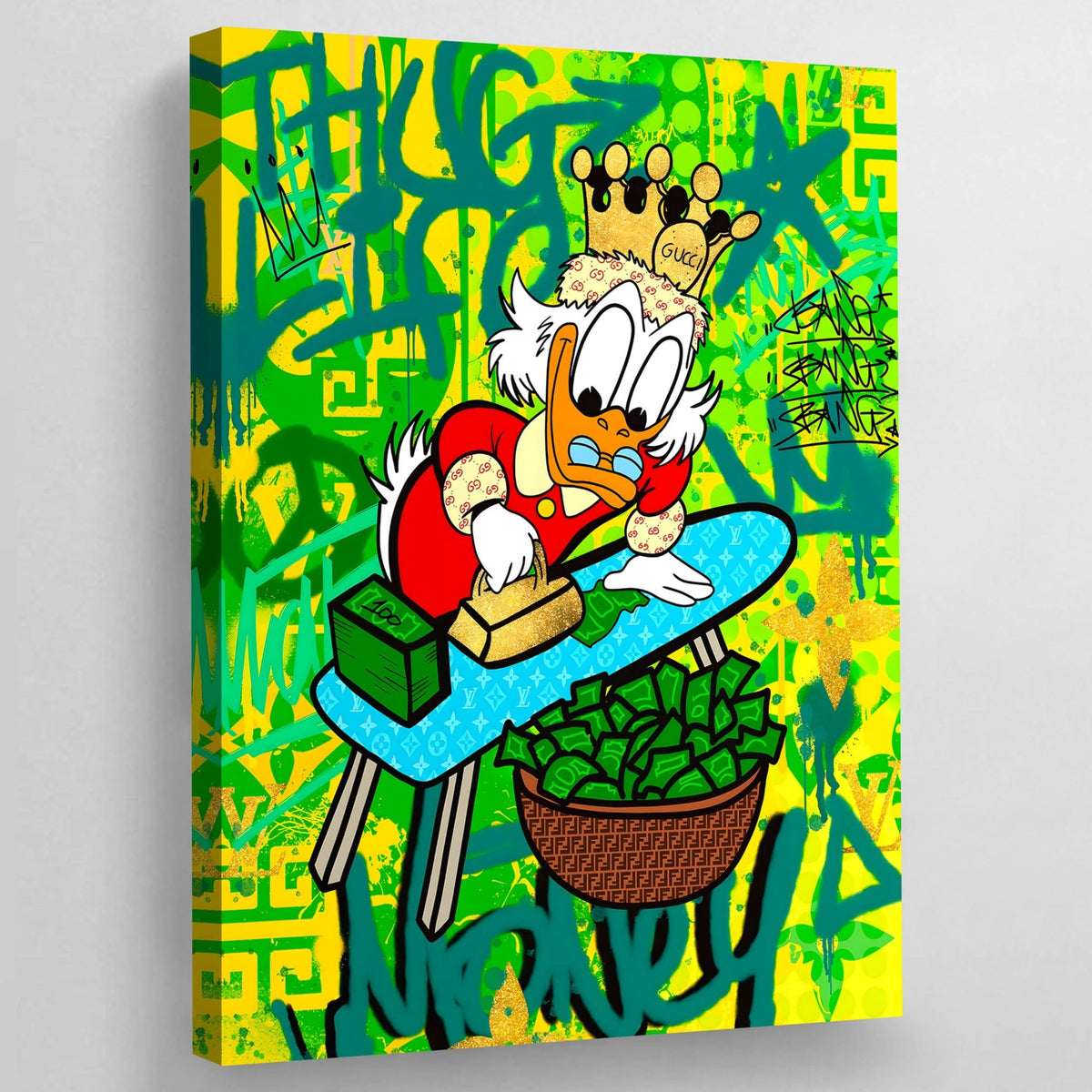 Tableau Donald Graffiti Vert - The Art Avenue